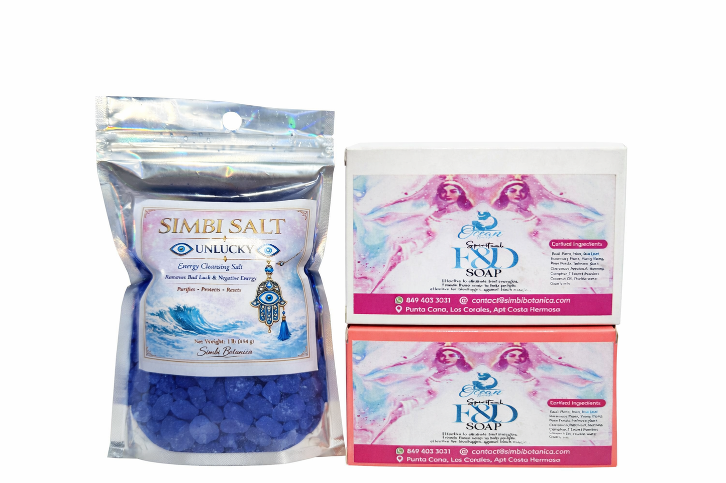 Premium Purification Ritual Pack — Salt + 2 Spiritual Soaps